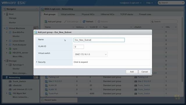 Prepare the Networking in VMware ESXi - Fortinet NSE 4 - FortiOS 7.x _ CBT Nuggets