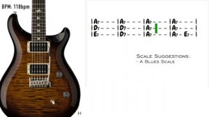 Rockin Blues Shuffle  Backing Track in A