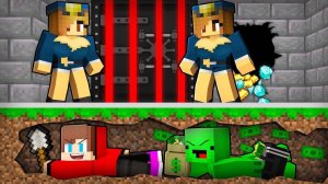 Джей Джей и Майки грабят банк?! Майнкрафт мльтфильм
