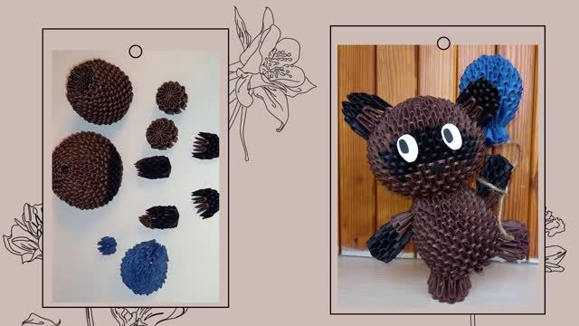 Winnie The Pooh 3d origami tutorial ✧ Модульное оригами Винни-Пух видео-урок сборки смотреть онлайн