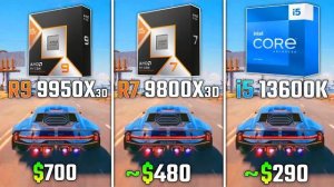 RYZEN 9 9950X3D vs RYZEN 7 9800X3D vs INTEL i5-13600K | Test in 6 Games