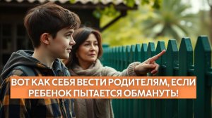 Вот как вести себя родителям, если ребенок обманывает!
Случай из моей жизни.