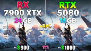 RTX 5080 vs RX 7900 XTX - Test in 10 Games | 4K