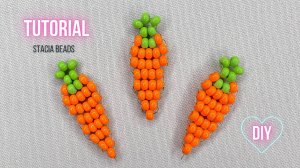 Как сделать Морковку  из бисера параллельным плетением