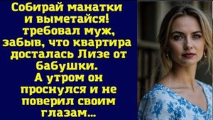 Собирай вещи и убирайся! — требовал муж, забыв, что квартира досталась Лизе от бабушки