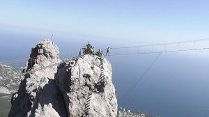 Экстрим. Прохождение подвесной дороги на горе Ай-петри.