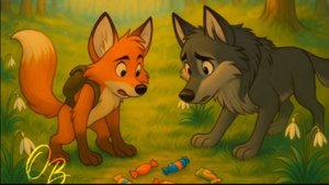 Сказка "Лиса и волк" текст читает Вальтер Наталья. Автор анимации Ольга Борисова