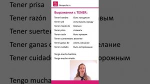 Урок 17 Глагол иметь Tener и выражения с ним. Испанский язык [ Уровень А1]