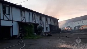 Таунхаус сгорел в Красноярском крае