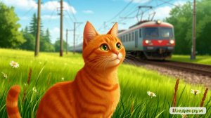 Видео для хорошего настроения 🐱 На дальней станции сойду... #мультик #кот