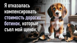 Я отказалась компенсировать стоимость дорогих ботинок, которые съел мой щенок.