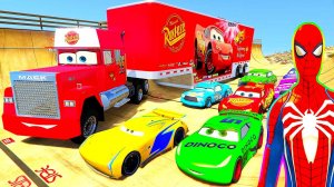 Тачки Супер гонка Молния Маккуин с друзьями и супергероями. Мультики про машинки. Мультики для детей