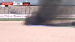 Lamborghini загорелся на гоночной трассе GT World Challenge Europe в Италии — вспыхнул топливный бак