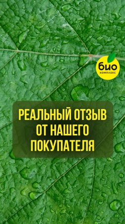 Реальный отзыв от нашего покупателя