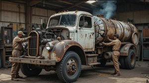Старый грузовик Bedford переоборудован в мощный японский самосвал — обязательно к просмотру!
