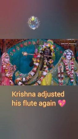 Madhava adjusted his flute, looking in the mirror 2024 #mayapur #radhamadhava #shorts
