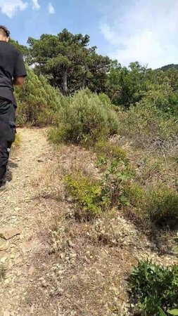 Последние рывки до вершины горы в Большом Утрише на Чёрном море