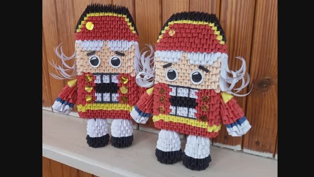 nutcracker 3d origami | модульное оригами щелкунчик смотреть онлайн