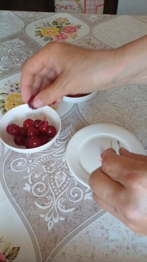 ЛАЙФХАК!!!Как убрать косточку из вишни!!!