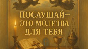 Послушай - это молитва для тебя