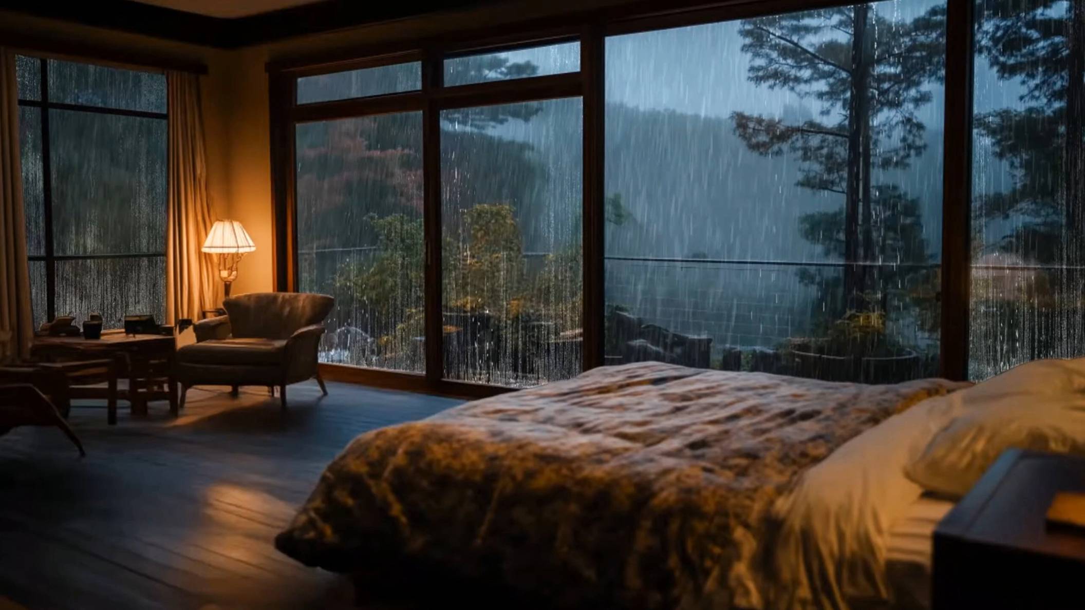Дождливый Вечер в Уютной Комнате | Звук Дождя и Тишина для Сна и Отдыха смотреть онлайн
