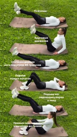 6 простых упражнений на пресс ✔️ #Спорт #тренировка #Тренировки #Похудение #фитнес #зож #пп
