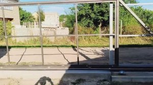 Сварили 4 метровые откатные ворота в рамочке .