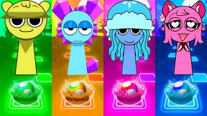 КОМАНДА ЧУДЕСНЫХ СПРУНКИ VS КОМАНДЫ СУПЕР СПРУНКЕ 163 уровень | МУЛЬТФИЛЬМЫ SPRUNKI в Tiles Hop