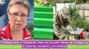 Жизнь в деревне: готовим дом к покраске, муж не пускает меня на огород, но я посеяла то, что хотела