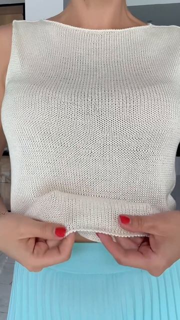 Шелковой топ спицами Латте смотреть онлайн