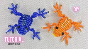 Как сделать объемную лягушку из бисера - Лягушка Древолаз параллельным плетением