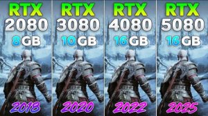 RTX 2080 vs RTX 3080 vs RTX 4080 vs RTX 5080 - Test in 9 Games