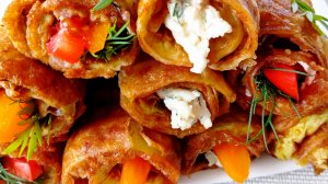 Рулетики 🫔 из кабачков с сырной 🧀 начинкой