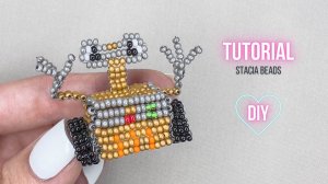 Фигурки из бисера. Как сделать РОБОТА ВАЛЛ-И в технике параллельное плетение