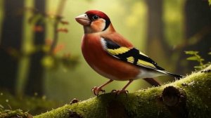 Певчие птицы. Птицы.  Пение птицы Щегол для медитации