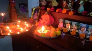 Offering lamps in Kartik Month on Diwali