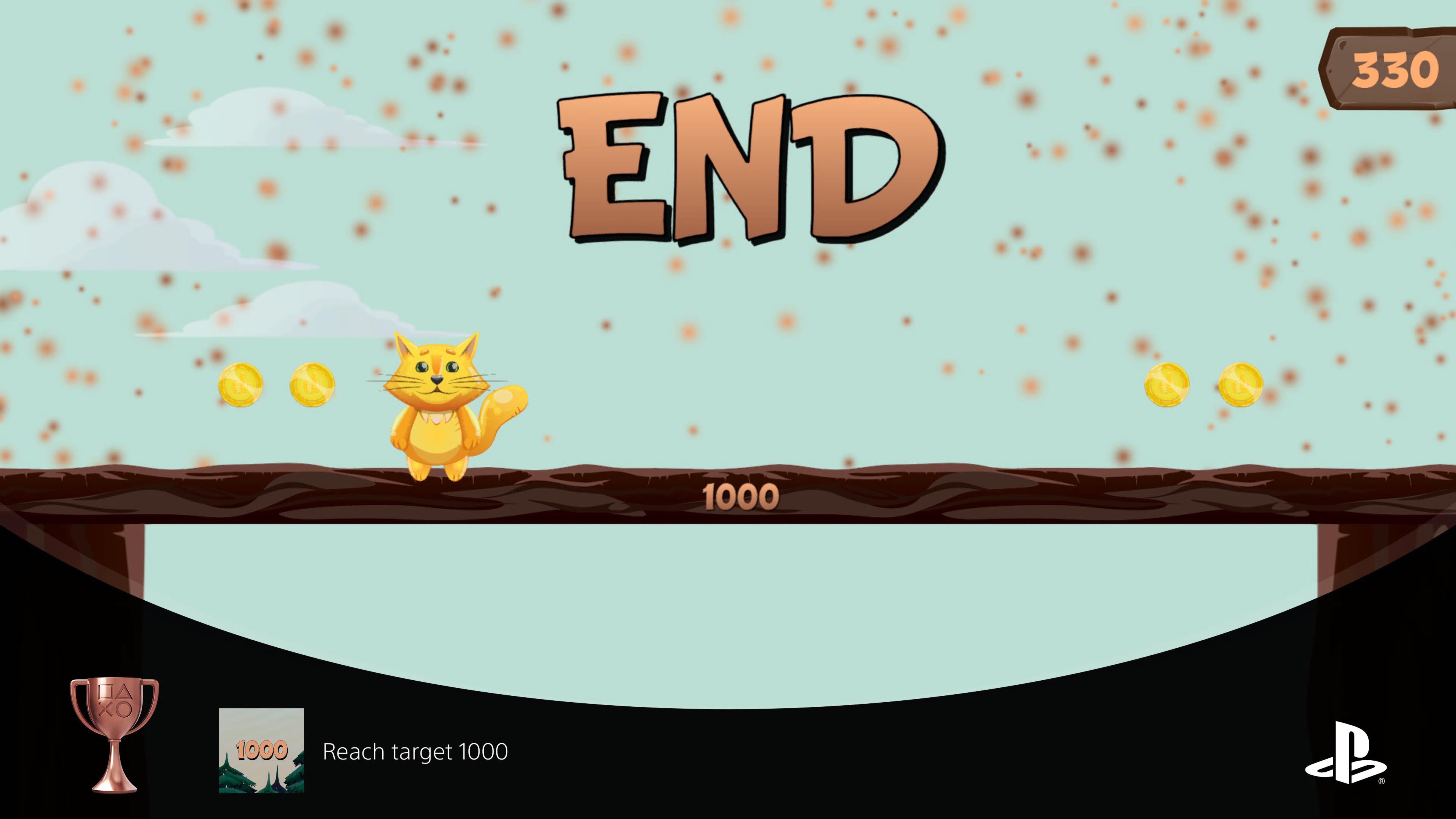 (Ps4/Ps5) - игра Qump Jump (достижение - "Reach target 1000 - Достигните цели 1000.").