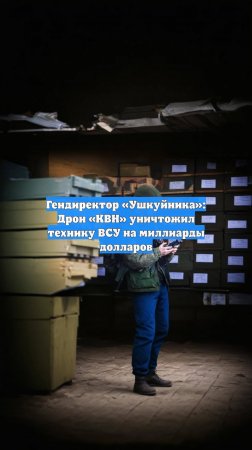 Гендиректор «Ушкуйника»: Дрон «КВН» уничтожил технику ВСУ на миллиарды долларов