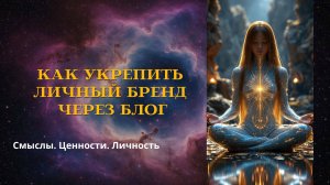 КАК УКРЕПИТЬ ЛИЧНЫЙ БРЕНД ЧЕРЕЗ БЛОГ
Смыслы. Ценности. Личность
#блог #контент