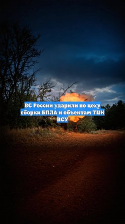 ВС России ударили по цеху сборки БПЛА и объектам ТЦК ВСУ