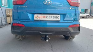 Фаркоп на Hyundai Creta (2015-2021, 2021 г.в), легкосъёмный шар под квадрат.