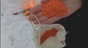Зимний поход. Лесная кухня. Суп из чечевицы.