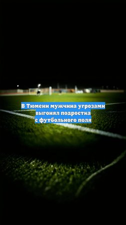 В Тюмени мужчина угрозами выгонял подростка с футбольного поля