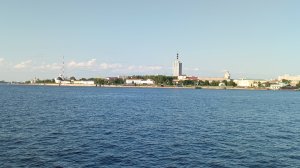 Мой короткий отпуск. Архангельск. Часть 7. Поездка на катере на остров Кего. Панорама города.