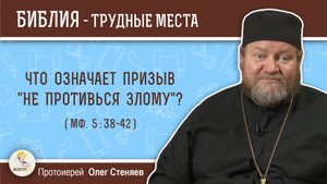 Что означает призыв "не противься злому" ? (Мф. 5:38-42) Протоиерей Олег Стеняев