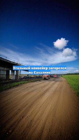 Угольный конвейер загорелся на Сахалине