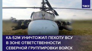 Ка-52М уничтожил пехоту ВСУ в зоне ответственности Северной группировки войск