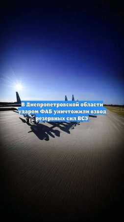 В Днепропетровской области ударом ФАБ уничтожили взвод резервных сил ВСУ