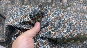 Хлопок  табачного цвета с орнаментом 14333