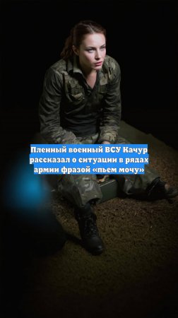 Пленный военный ВСУ Качур рассказал о ситуации в рядах армии фразой «пьем мочу»